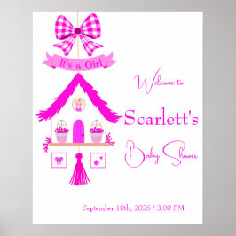 Personlig Rosa House Det är en flicka Poster