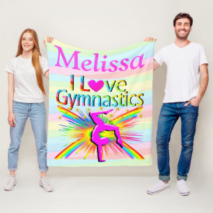 PERSONLIG ROSA I KÄRLEK GYMNASTICS FLEECE BLANKET