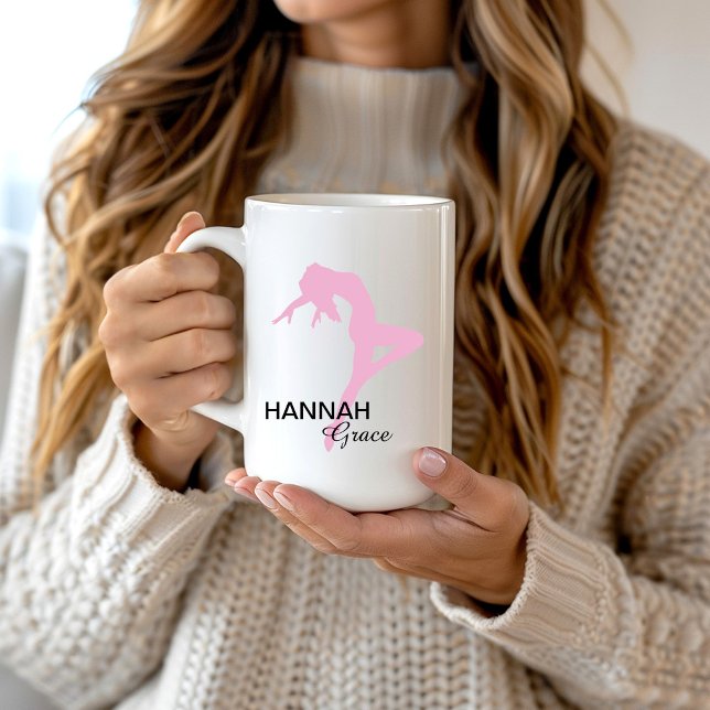 Personlig Rosa Jazz Dancer Kaffemugg (Skapare uppladdad)