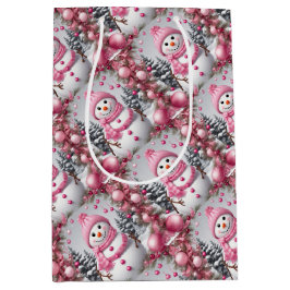 Personlig Rosa jul Snögubbe