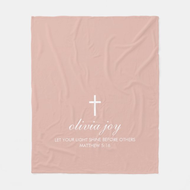 Personlig  Rosa Kor Fleece Blanket (Framsidan)