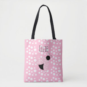 Personlig Rosa Ladybug Bag Tygkasse
