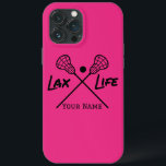 Personlig Rosa LAX (Lacrosse) Life<br><div class="desc">Höj ditt mobila spel med den här personligen "Lax Life"-mobiltelefonväska. Om du visar kärlek för lacrosse kombinerar fodral stil och skydd i ett. Låt din passion skina och välkomna Lax Life med alla samtal och all text. Ut både på och utanför fält!</div>