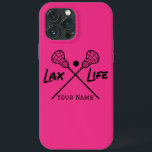 Personlig Rosa LAX (Lacrosse) Life<br><div class="desc">Höj ditt mobila spel med den här personligen "Lax Life"-mobiltelefonväska. Om du visar kärlek för lacrosse kombinerar fodral stil och skydd i ett. Låt din passion skina och välkomna Lax Life med alla samtal och all text. Ut både på och utanför fält!</div>