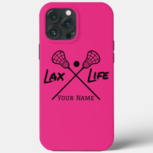 Personlig Rosa LAX (Lacrosse) Life (Baksida)