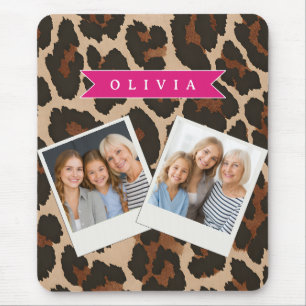 Personlig Rosa Leopardtryck Chic Djurtryck Musmatta
