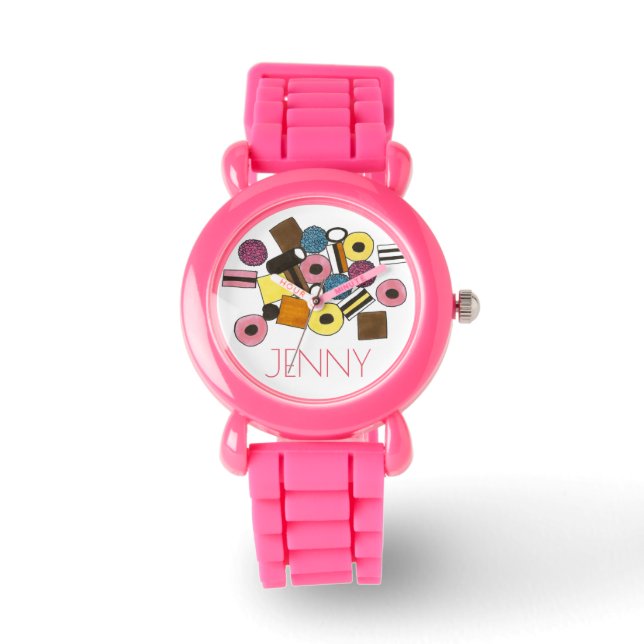 Personlig Rosa Licorice Allrares Candy Watch Armbandsur (Framsida)