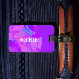 Personlig Rosa Lila Snyggt Travel Bagagebricka
