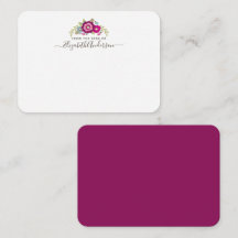 Personlig Rosa Lila VattenfärgsBlommigt