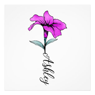 Personlig Rosa Lily Flower Fototryck