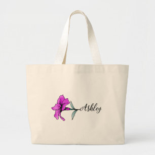 Personlig Rosa Lily Flower Jumbo Tygkasse