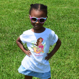 Personlig Rosa Little Brown Sjöjungfru Baby T-Shir T Shirt