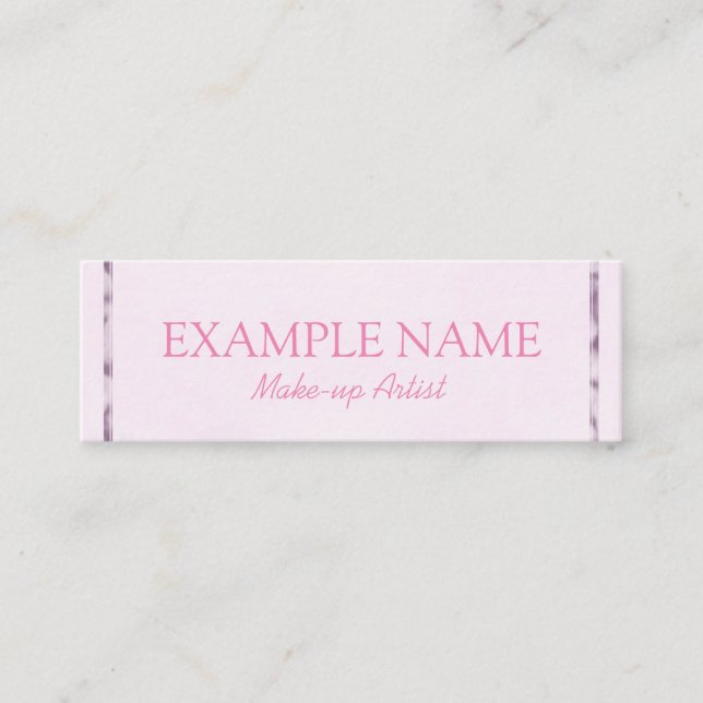 Personlig "Rosa Löv" Twitter Mini Visitkort (Framsida)