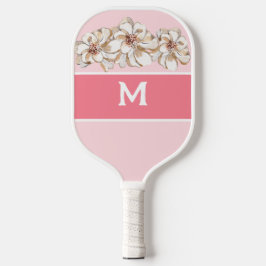 Personlig Rosa Magnolia Monogrammed