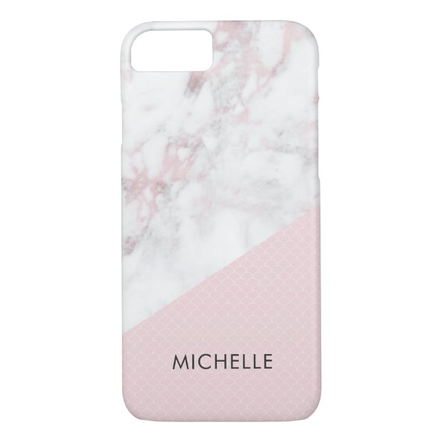 Personlig Rosa marble-hölje Case-Mate iPhone Skal (Baksida)