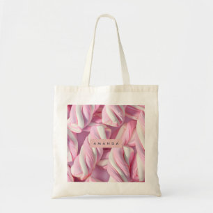 Personlig Rosa Marshmallow Twist Tygkasse