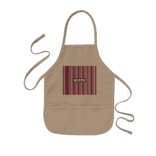 Personlig Rosa Mauve Rand Kids Apron Barnförkläde