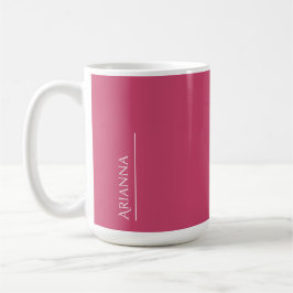 Personlig rosa med fetstil kaffemugg