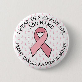Personlig Rosa Medvetenhet om bröstcancer Knapp
