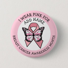 Personlig Rosa Medvetenhet om bröstcancer Månad Bu Knapp