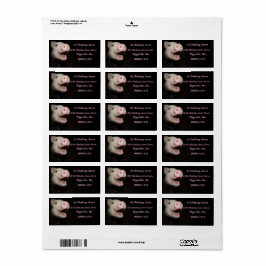 Personlig Rosa Mini Gris Adressetiketter
