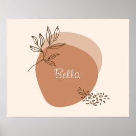 Personlig rosa minimalistisk väggkonst | 