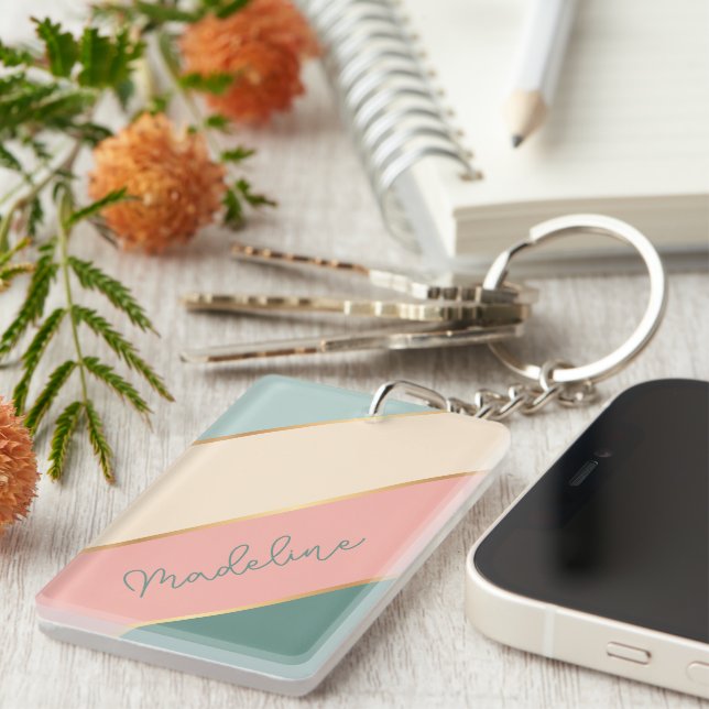 Personlig  Rosa Mint Grönt Ivory Rand (Högra Framsidan)