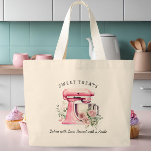 Personlig Rosa Mixer Bakery Jumbo Tygkasse