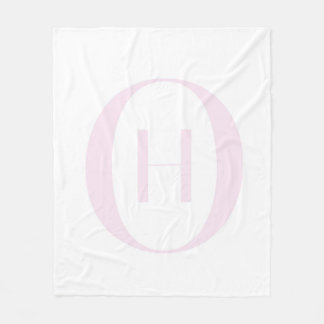 Personlig rosa monogram initial lyxig filt