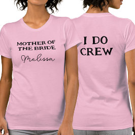 Personlig Rosa Namn För Bruden Mor T Shirt