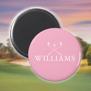Personlig Rosa Namn Golf-Klubbar Magnet