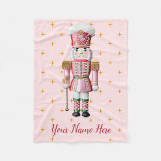 Personlig Rosa Nutcracker-julblanket Fleecefilt