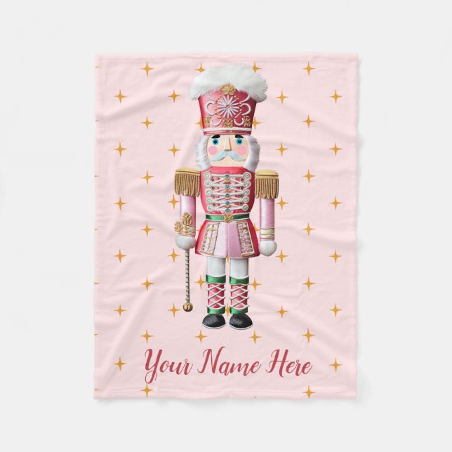 Personlig Rosa Nutcracker-julblanket Fleecefilt (Framsidan)