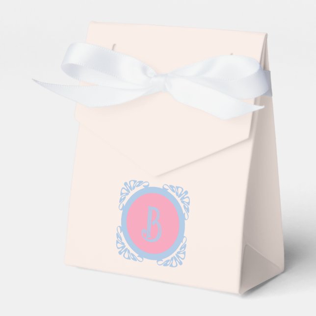 Personlig rosa och blå  presentaskar (Framsidan Sidan)