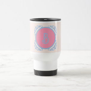 Personlig rosa och blå resemugg