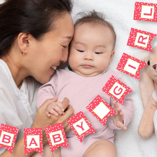 Personlig Rosa och Guld Dot Patten Bröllop Vimplar (Skapare uppladdad)