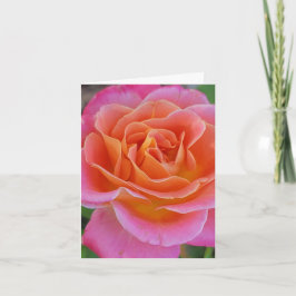 Personlig Rosa och Orange Ros Greeting Card Kort