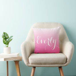 Personlig Rosa Ombre Girls Room eller Baby Nursery Kudde