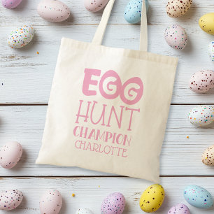 Personlig Rosa Påskägg Hunt Champion Tygkasse