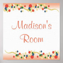 Personlig Rosa Peach Asian Blommigt Template