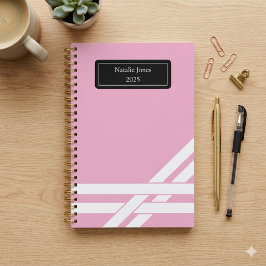 Personlig rosa planerare Anpassat namn Journal Ant