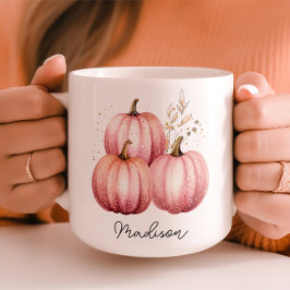 Personlig Rosa Pumpkin Mugg