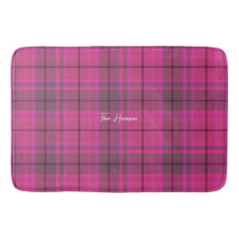 Personlig rosa purplepppy plaid tartan badrumsmatta