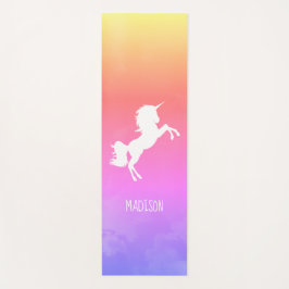 Personlig Rosa Rainbow Clouds Unicorn