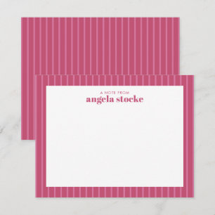 Personlig rosa rand anteckningskort