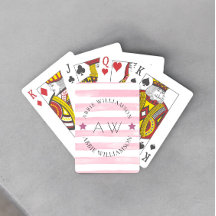 personlig rosa rand snyggt monogram