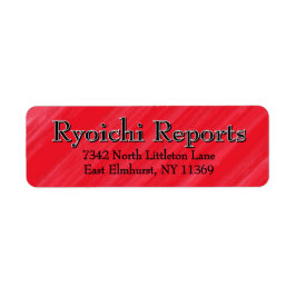 Personlig Rosa Red Glamor Returadress Etikett