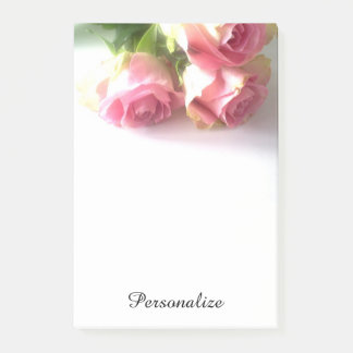 Personlig rosa ros bouquet-foto Post it notes Post-it Block