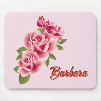 Personlig rosa ros musmatta