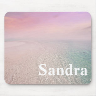 personlig rosa sandstrand musmatta